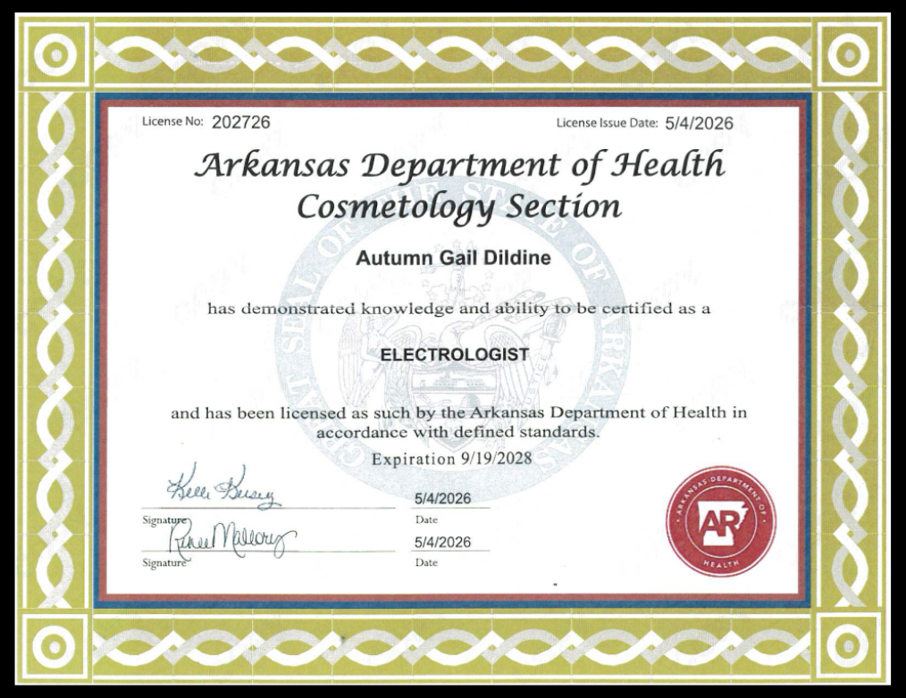Arkansas License for Electrology
