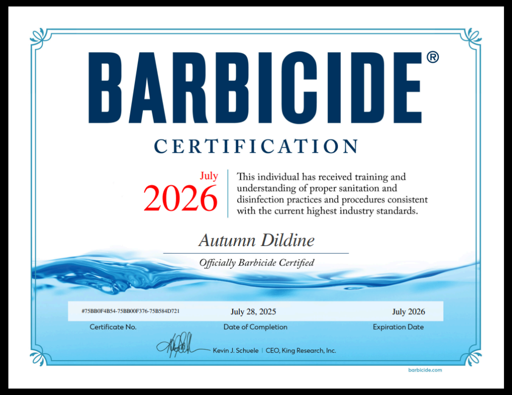 Barbacide Certification
